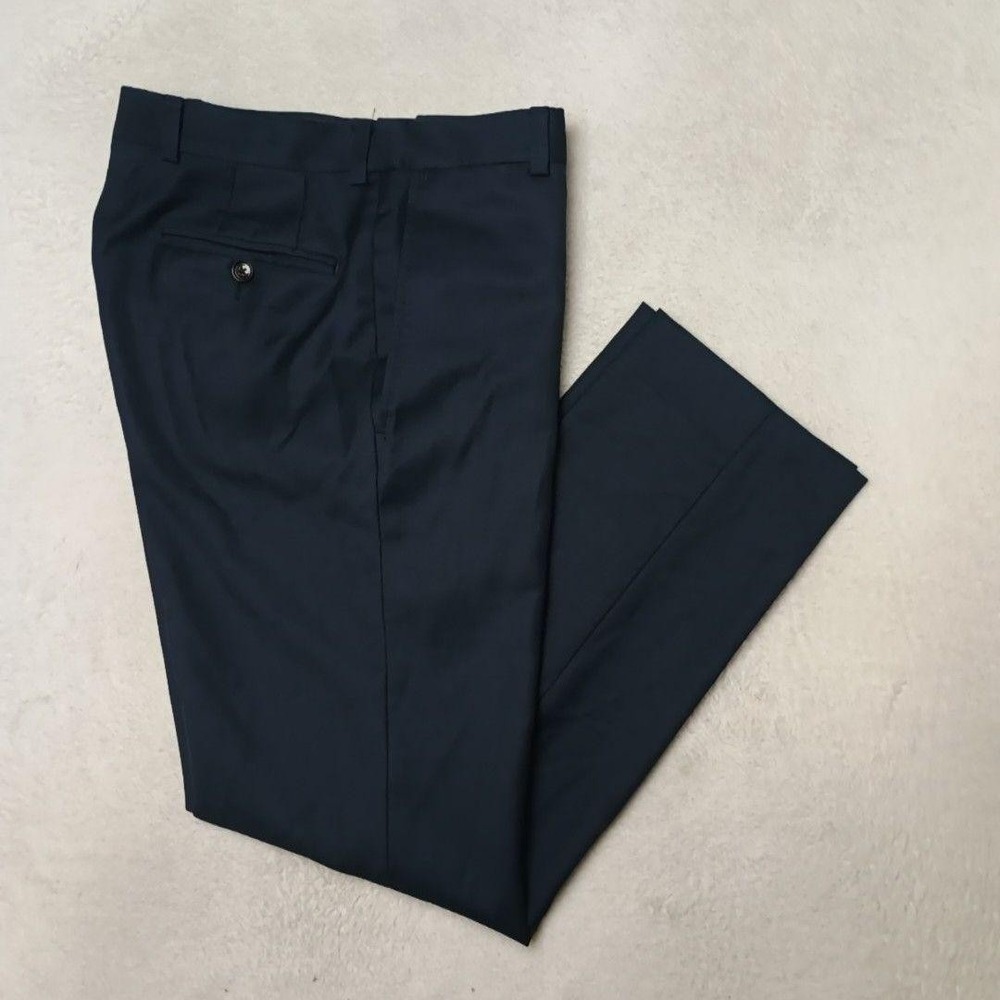 Ted Baker Pants Men 30x30 Blue Jefferson Pant Slim Dress Wool Slacks Tapered